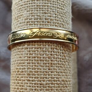 Avon Pisces Zodiac Bracelet Cuff Goldtone